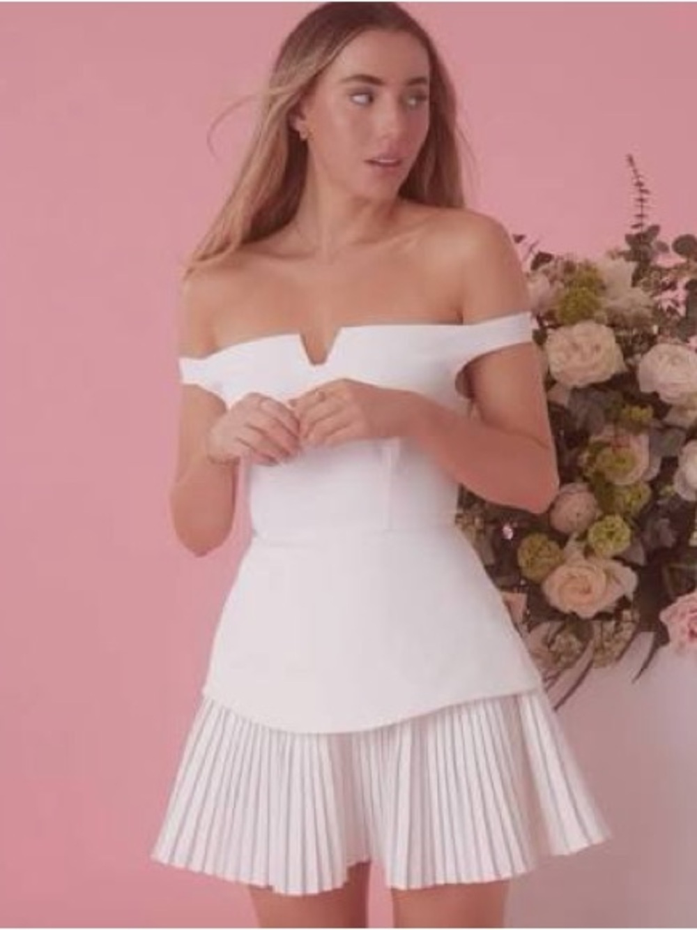 Odd Muse Exclusive Muse No. 1 White Off the Shoulder Mini Dress